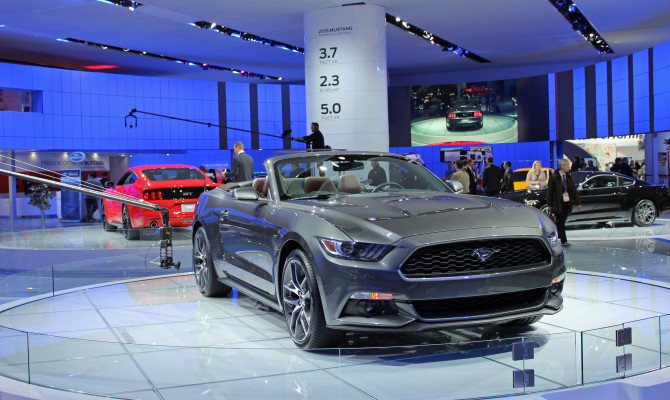 2015 Ford Mustang: The Mustang has won the best production car award at the 2014 Detroit Auto Show. It will arrive in dealerships worldwide in the fourth quarter of the year.