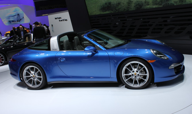 2015 Porsche Targa4: The design pays subtle homage to classic versions but a very contemporary engine powers it. The options are a 3.4 litre with 345 horsepower or a 3.8 litre with 395 hp. 