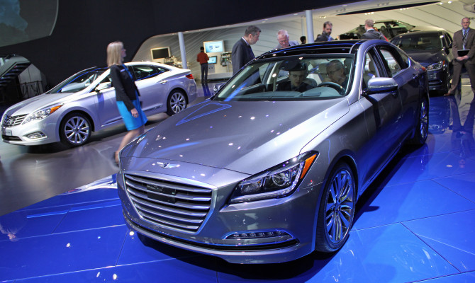 2015 Hyundai Genesis: The all-new, second-generation Genesis Sedan offers luxury at sticker price in the low $40,000 mark. The engine options are a 5.0-litrer V8 or a 3.8-litre V6.